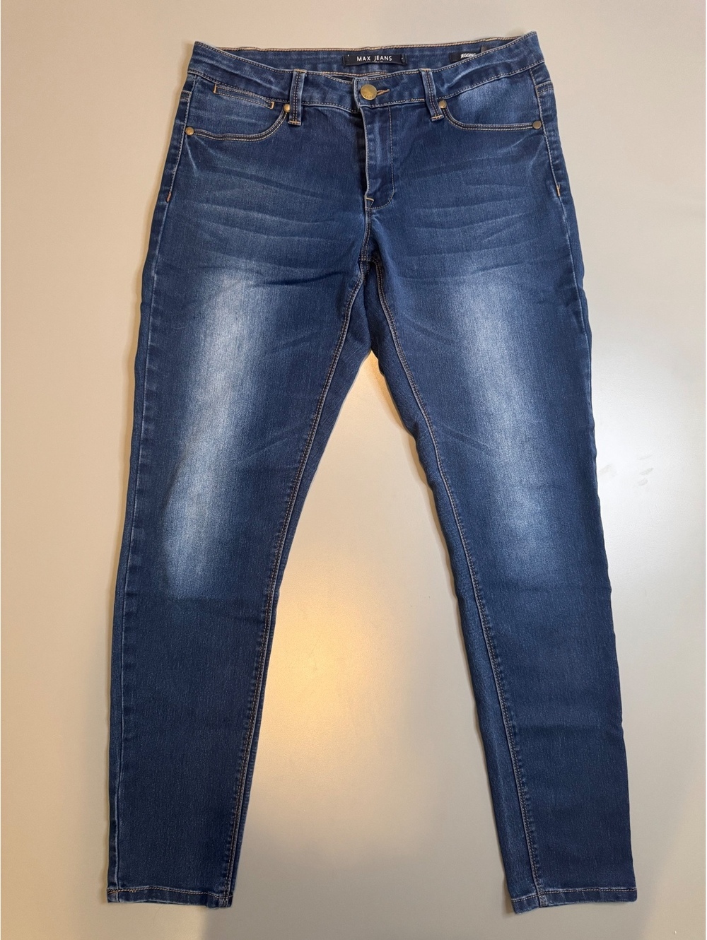 Women's Medium Wash Skinny Jeans, Size 6, Jegging, Max Jeans Brand